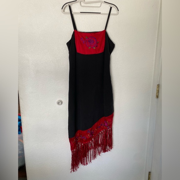 Clio Dresses & Skirts - Clio silk silky A-line dress very cute salsa going out dress our dress up dress